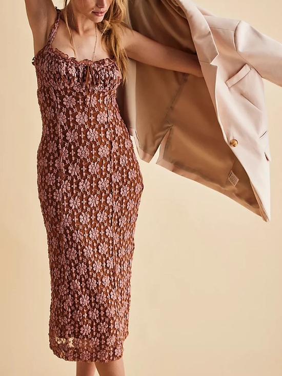 Free People Dresses & Skirts - Free People Lucinda Lace Midi Dress